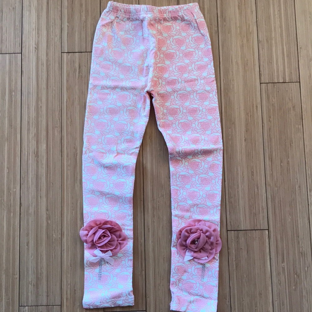 Pink roses - toddler leggings